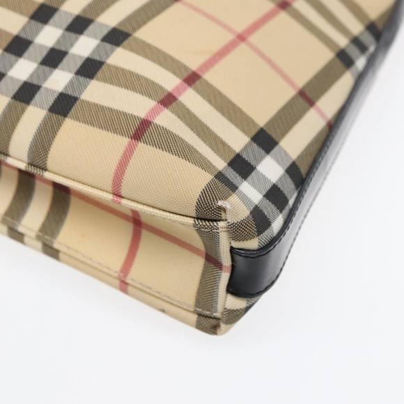 BURBERRY Nova Check Shoulder Bag PVC Beige Auth 88400 - Picture 14 of 16